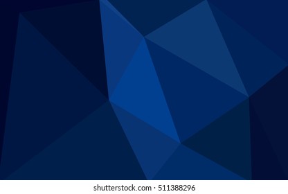 Dark blue polygonal illustration, which consist of triangles. Geometric background in Origami style with gradient. Triangular design for your business.