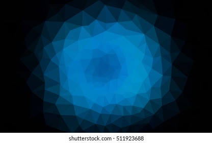 Dark blue polygonal illustration, which consist of triangles. Geometric background in Origami style with gradient. Triangular design for your business.