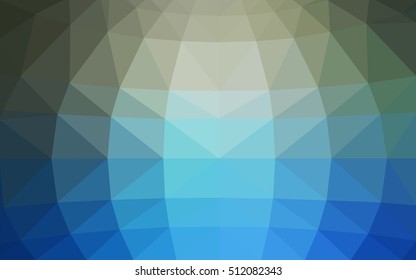Dark blue polygonal illustration, which consist of triangles. Triangular design for your business. Creative geometric background in Origami style with gradient.