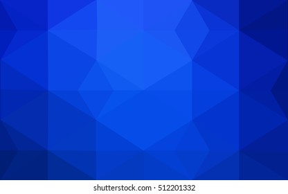 Dark blue polygonal illustration, which consist of triangles. Geometric background in Origami style with gradient. Triangular design for your business.