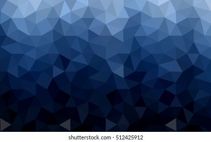 Dark blue polygonal illustration, which consist of triangles. Geometric background in Origami style with gradient. Triangular design for your business.