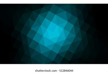 Dark blue polygonal illustration, which consist of triangles. Geometric background in Origami style with gradient. Triangular design for your business.