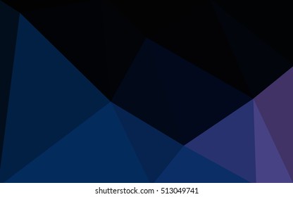 Dark blue polygonal illustration, which consist of triangles. Geometric background in Origami style with gradient. Triangular design for your business.