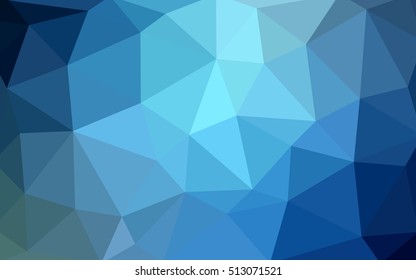 Dark blue polygonal illustration, which consist of triangles. Triangular design for your business. Creative geometric background in Origami style with gradient.