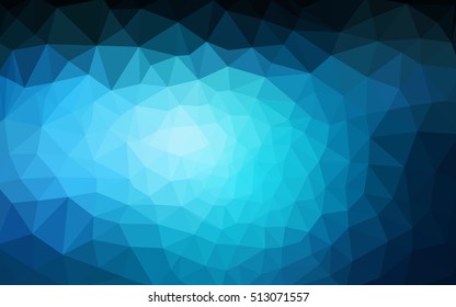 Dark blue polygonal illustration, which consist of triangles. Geometric background in Origami style with gradient. Triangular design for your business.