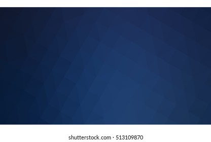 Dark blue polygonal illustration, which consist of triangles. Geometric background in Origami style with gradient. Triangular design for your business.