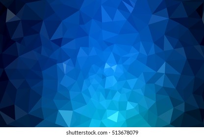 Dark blue polygonal illustration, which consist of triangles. Geometric background in Origami style with gradient. Triangular design for your business.