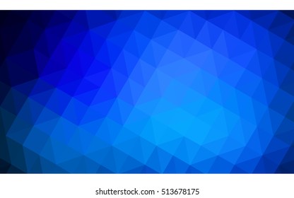 Dark blue polygonal illustration, which consist of triangles. Geometric background in Origami style with gradient. Triangular design for your business.