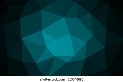 Dark blue polygonal illustration, which consist of triangles. Triangular design for your business. Creative geometric background in Origami style with gradient.