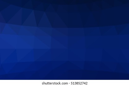Dark blue polygonal illustration, which consist of triangles. Triangular design for your business. Creative geometric background in Origami style with gradient.
