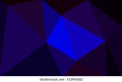 Dark blue polygonal illustration, which consist of triangles. Geometric background in Origami style with gradient. Triangular design for your business.