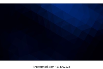 Dark blue polygonal illustration, which consist of triangles. Geometric background in Origami style with gradient. Triangular design for your business.