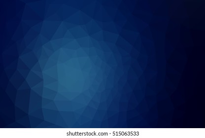 Dark blue polygonal illustration, which consist of triangles. Geometric background in Origami style with gradient. Triangular design for your business.