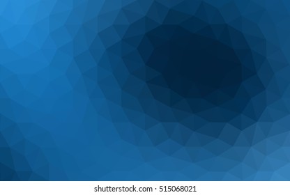 Dark blue polygonal illustration, which consist of triangles. Geometric background in Origami style with gradient. Triangular design for your business.