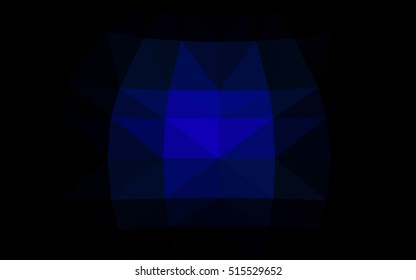 Dark blue polygonal illustration, which consist of triangles. Triangular design for your business. Creative geometric background in Origami style with gradient.