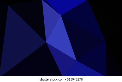 Dark blue polygonal illustration, which consist of triangles. Geometric background in Origami style with gradient. Triangular design for your business.