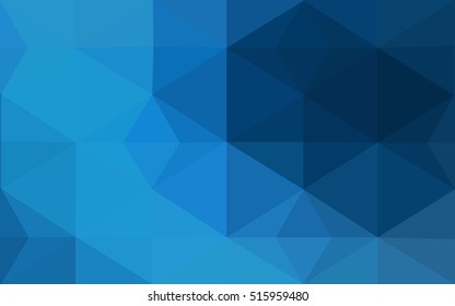 Dark blue polygonal illustration, which consist of triangles. Geometric background in Origami style with gradient. Triangular design for your business.