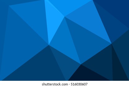 Dark blue polygonal illustration, which consist of triangles. Geometric background in Origami style with gradient. Triangular design for your business.