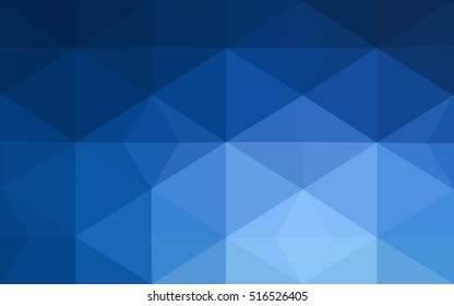 Dark blue polygonal illustration, which consist of triangles. Geometric background in Origami style with gradient. Triangular design for your business.