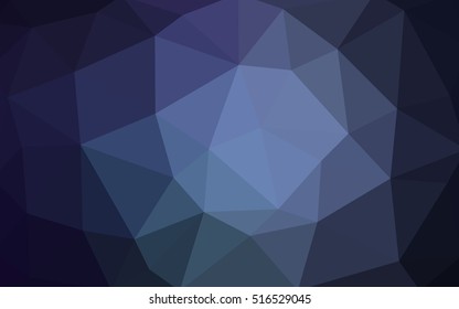 Dark blue polygonal illustration, which consist of triangles. Triangular design for your business. Creative geometric background in Origami style with gradient.
