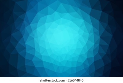 Dark blue polygonal illustration, which consist of triangles. Geometric background in Origami style with gradient. Triangular design for your business.