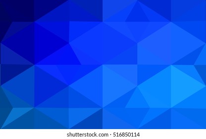 Dark blue polygonal illustration, which consist of triangles. Geometric background in Origami style with gradient. Triangular design for your business.