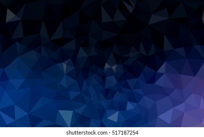 Dark blue polygonal illustration, which consist of triangles. Geometric background in Origami style with gradient. Triangular design for your business.