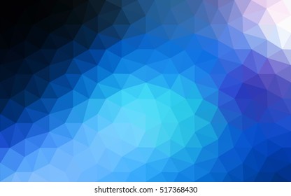 Dark blue polygonal illustration, which consist of triangles. Geometric background in Origami style with gradient. Triangular design for your business.