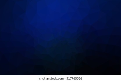 Dark blue polygonal illustration, which consist of triangles. Geometric background in Origami style with gradient. Triangular design for your business.
