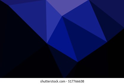 Dark blue polygonal illustration, which consist of triangles. Geometric background in Origami style with gradient. Triangular design for your business.