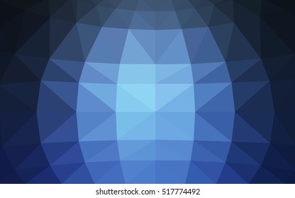 Dark blue polygonal illustration, which consist of triangles. Triangular design for your business. Creative geometric background in Origami style with gradient.
