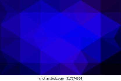 Dark blue polygonal illustration, which consist of triangles. Geometric background in Origami style with gradient. Triangular design for your business.