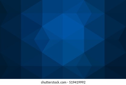 Dark blue polygonal illustration, which consist of triangles. Geometric background in Origami style with gradient. Triangular design for your business.