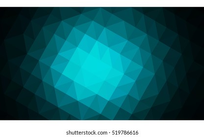 Dark blue polygonal illustration, which consist of triangles. Geometric background in Origami style with gradient. Triangular design for your business.