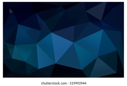 DARK BLUE polygonal illustration, which consist of triangles. Triangular pattern for your business design. Geometric background in Origami style with gradient. 