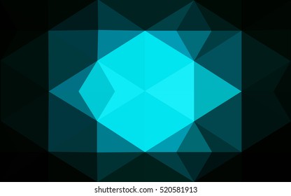 Dark blue polygonal illustration, which consist of triangles. Geometric background in Origami style with gradient. Triangular design for your business.