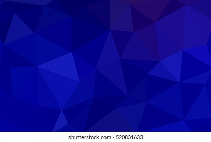 Dark blue polygonal illustration, which consist of triangles. Triangular design for your business. Creative geometric background in Origami style with gradient.
