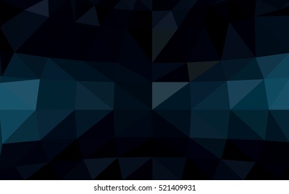 Dark blue polygonal illustration, which consist of triangles. Triangular design for your business. Creative geometric background in Origami style with gradient.