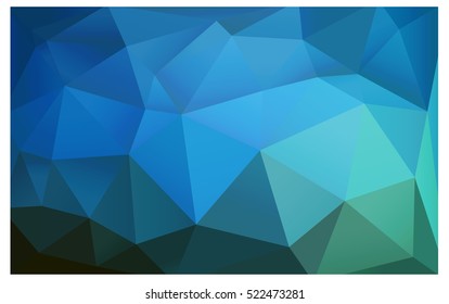 DARK BLUE polygonal illustration, which consist of triangles. Triangular design for your business. Creative geometric background in Origami style with gradient