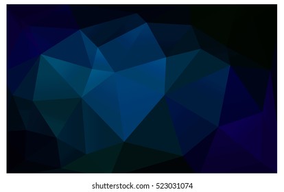 DARK BLUE polygonal illustration, which consist of triangles. Triangular design for your business. Creative geometric background in Origami style with gradient