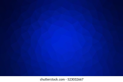 Dark blue polygonal illustration, which consist of triangles. Geometric background in Origami style with gradient. Triangular design for your business.