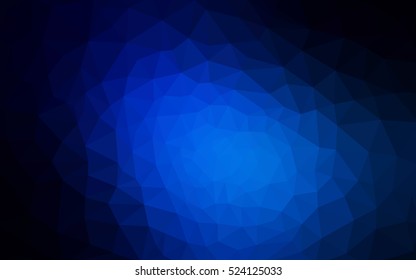 Dark blue polygonal illustration, which consist of triangles. Geometric background in Origami style with gradient. Triangular design for your business.