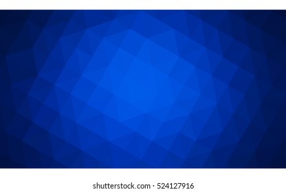 Dark blue polygonal illustration, which consist of triangles. Geometric background in Origami style with gradient. Triangular design for your business.