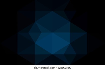 Dark blue polygonal illustration, which consist of triangles. Geometric background in Origami style with gradient. Triangular design for your business.