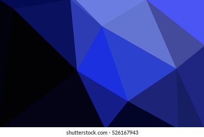Dark blue polygonal illustration, which consist of triangles. Geometric background in Origami style with gradient. Triangular design for your business.