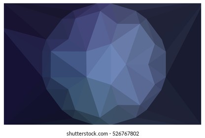 DARK BLUE polygonal illustration, which consist of triangles. Triangular design for your business. Creative geometric background in Origami style with gradient