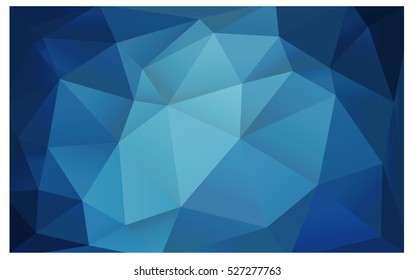 DARK BLUE polygonal illustration, which consist of triangles. Triangular design for your business. Creative geometric background in Origami style with gradient