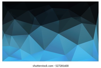DARK BLUE polygonal illustration, which consist of triangles. Triangular pattern for your business design. Geometric background in Origami style with gradient. 
