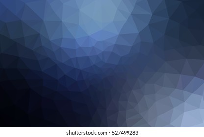 Dark blue polygonal illustration, which consist of triangles. Geometric background in Origami style with gradient. Triangular design for your business.