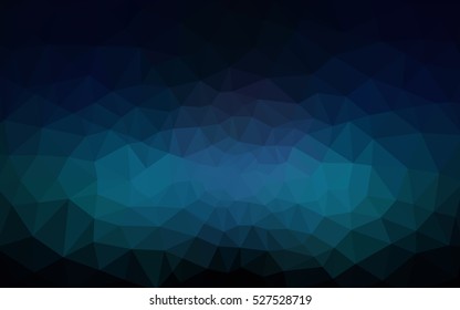 Dark blue polygonal illustration, which consist of triangles. Geometric background in Origami style with gradient. Triangular design for your business.